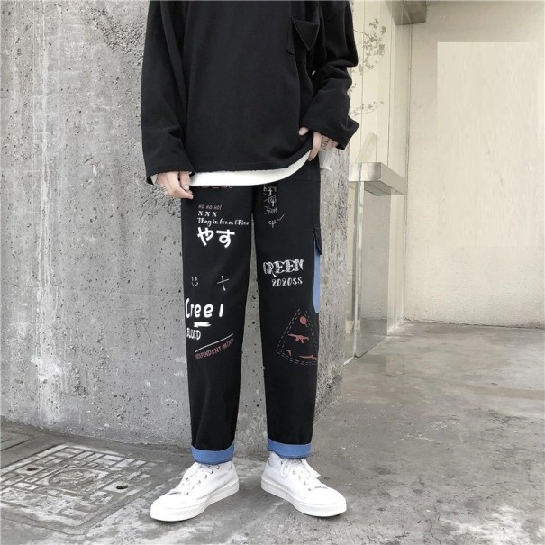 Pantaloni bărbați F1496 negru M