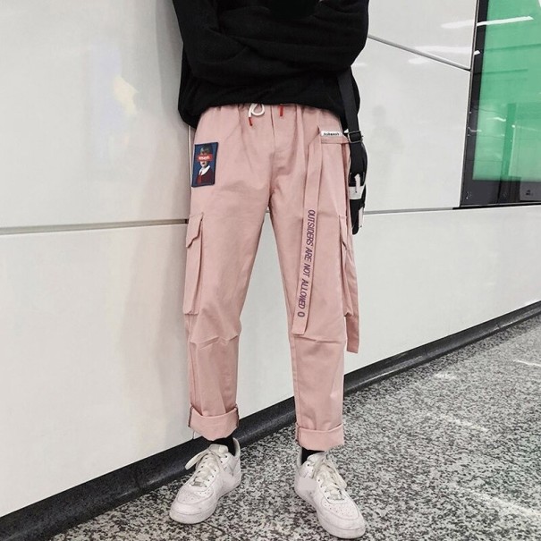 Pantaloni bărbați F1551 roz M