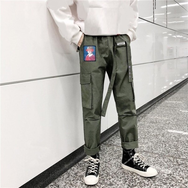 Pantaloni bărbați F1551 verde armată L