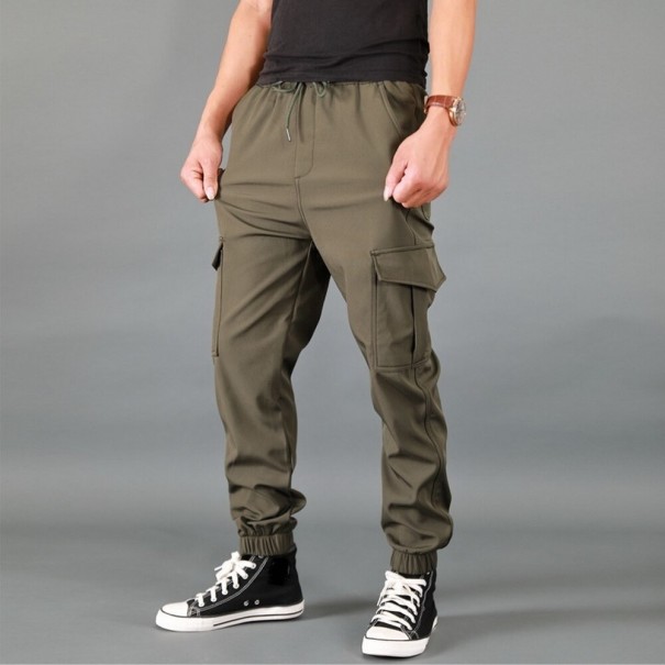 Pantaloni bărbați F1556 verde armată XXL