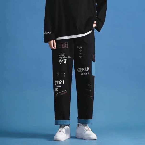 Pantaloni bărbați F1689 negru XXS