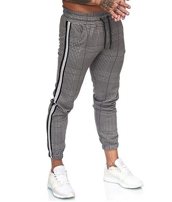 Pantaloni bărbați în carouri F1386 L 8