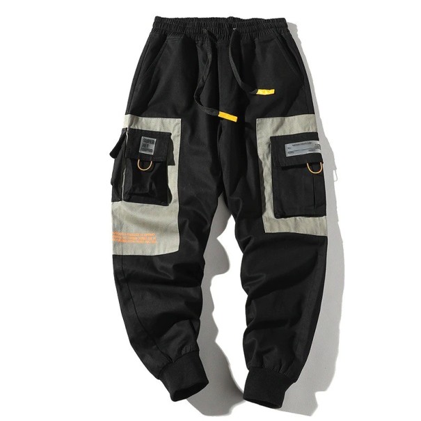 Pantaloni cargo pentru bărbați F1428 negru XXS