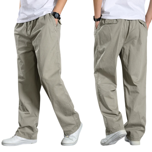 Pantaloni cargo pentru bărbați, pantaloni casual din bumbac, pantaloni de lucru de vară, pantaloni de primăvară și pantaloni de exterior confortabili cu buzunare gri L