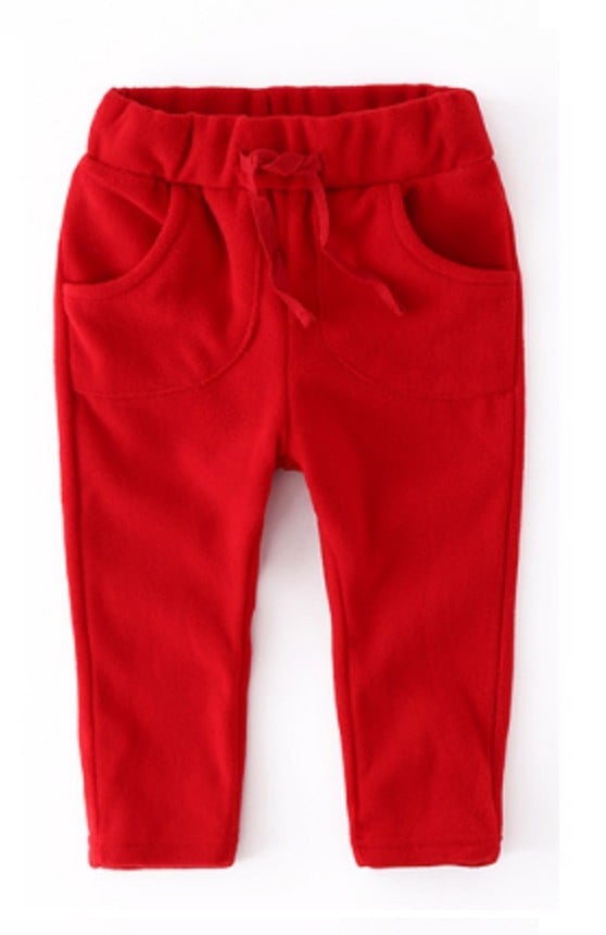 Pantaloni colorati pentru copii J871 roșu 12-18 luni