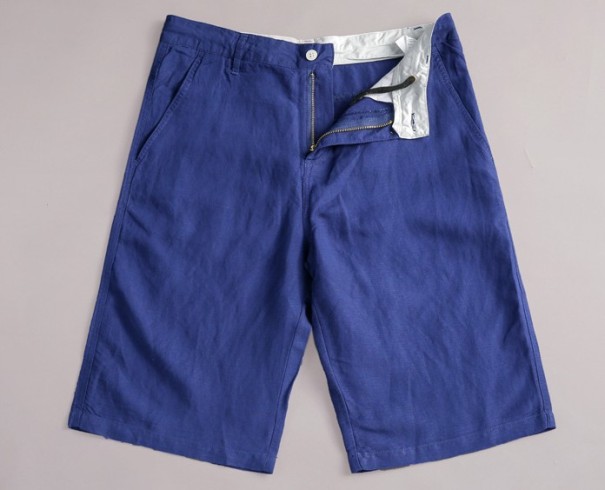 Pantaloni corti da uomo A1022 blu scuro 36