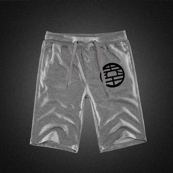 Pantaloni corti da uomo con stampa A1 grigio XS 3