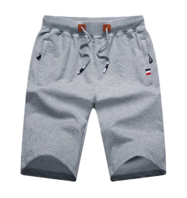 Pantaloni corti da uomo in cotone A862 grigio chiaro XL