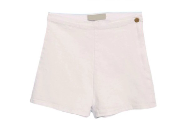 Pantaloni corti in denim Cecelia bianco S