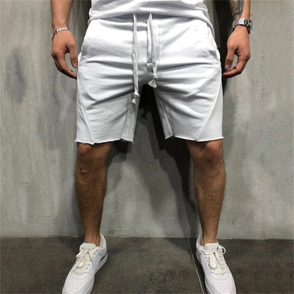 Pantaloni corti stilosi da uomo A876 bianco XL