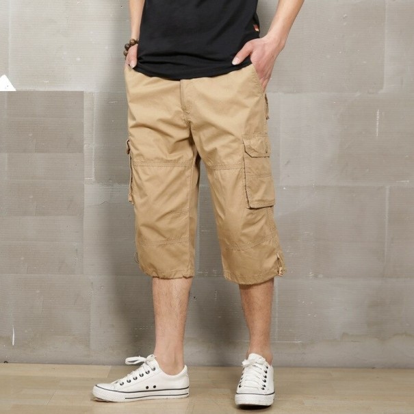 Pantaloni da uomo a tre quarti F1507 marrone chiaro XXL