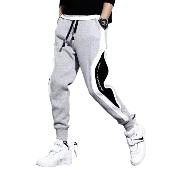 Pantaloni da uomo con coulisse Pantaloni sportivi larghi con vita elastica Abbigliamento comodo per casa e allenamento per uomini grigio XXL