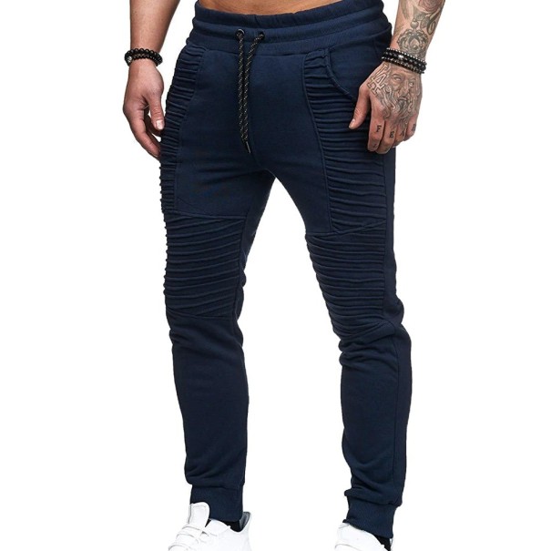 Pantaloni de bărbați F1430 albastru inchis XS