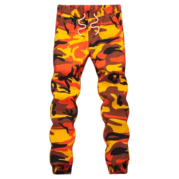 Pantaloni de camuflaj pentru bărbați F1440 portocale XS