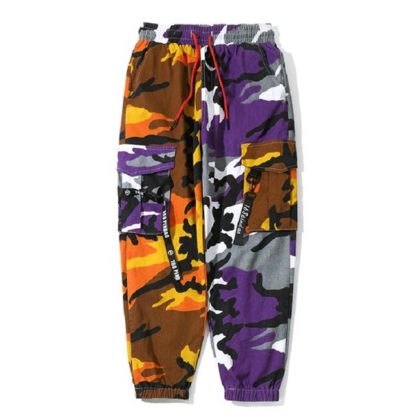 Pantaloni de camuflaj pentru bărbați F1704 violet XXS
