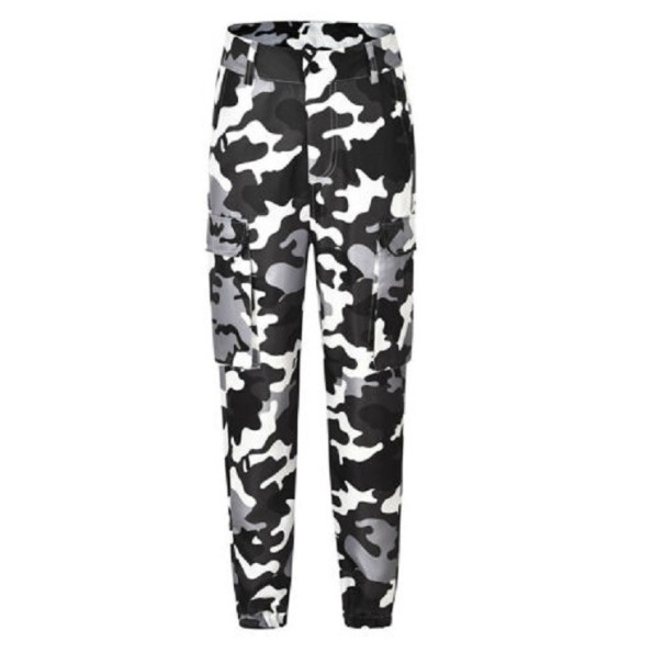 Pantaloni de camuflaj pentru femei A215 alb S