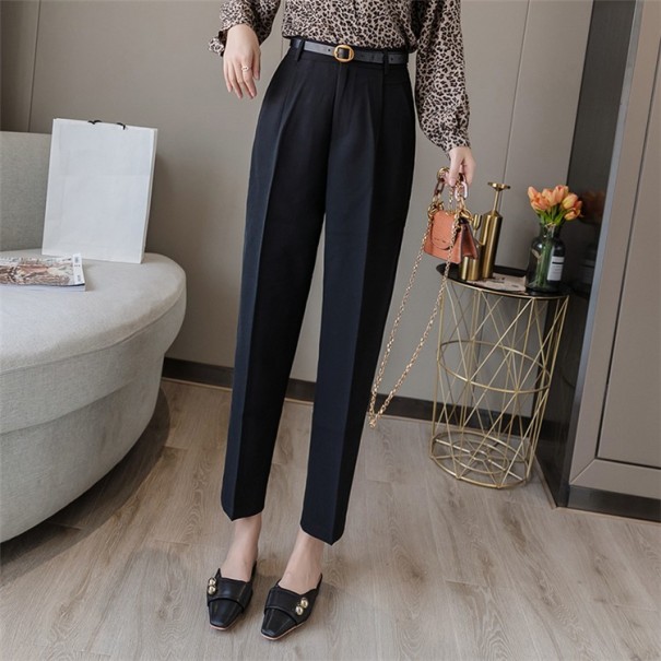 Pantaloni de dama cu curea negru XXS