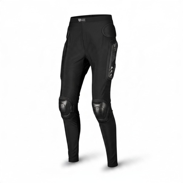 Pantaloni de motociclist cu protecții Protecții rigide pentru genunchi și coapse Umplutură pentru șolduri Talie elastică Poliester Unisex Negru XXS