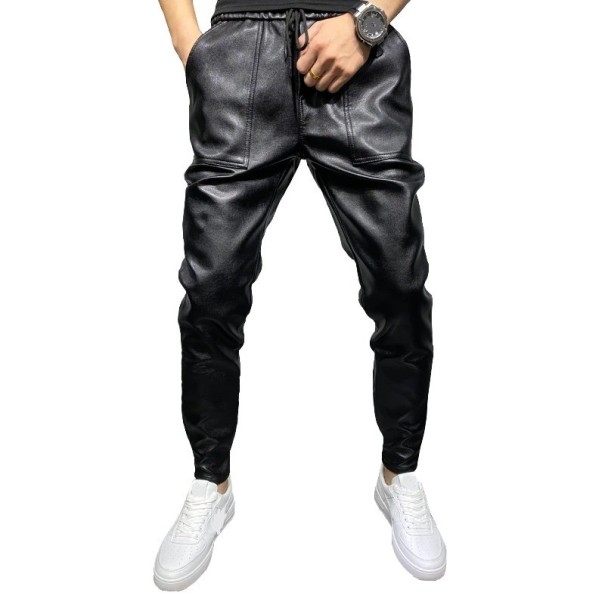 Pantaloni de piele pentru bărbați F1438 29