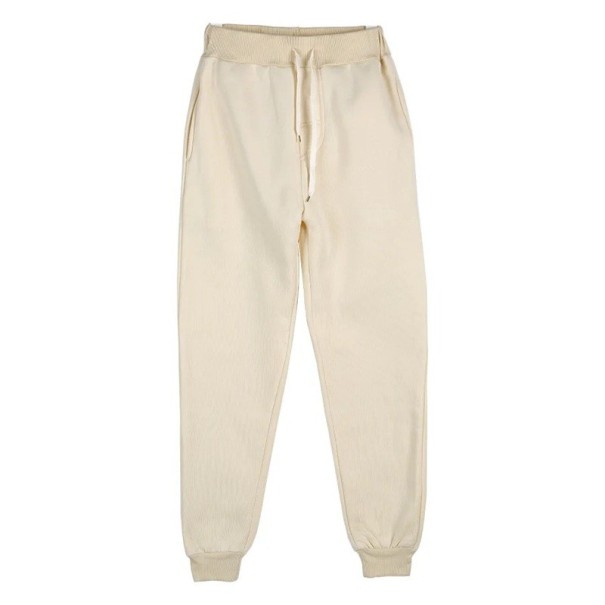 Pantaloni de trening bărbați uni cu buzunare din poliester pentru șnururi Confortabili și stilati pentru purtarea zilnică și activități recreative bej XXS