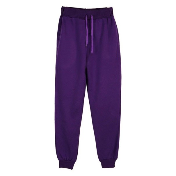 Pantaloni de trening bărbați uni cu buzunare din poliester pentru șnururi Confortabili și stilati pentru purtarea zilnică și activități recreative violet XL