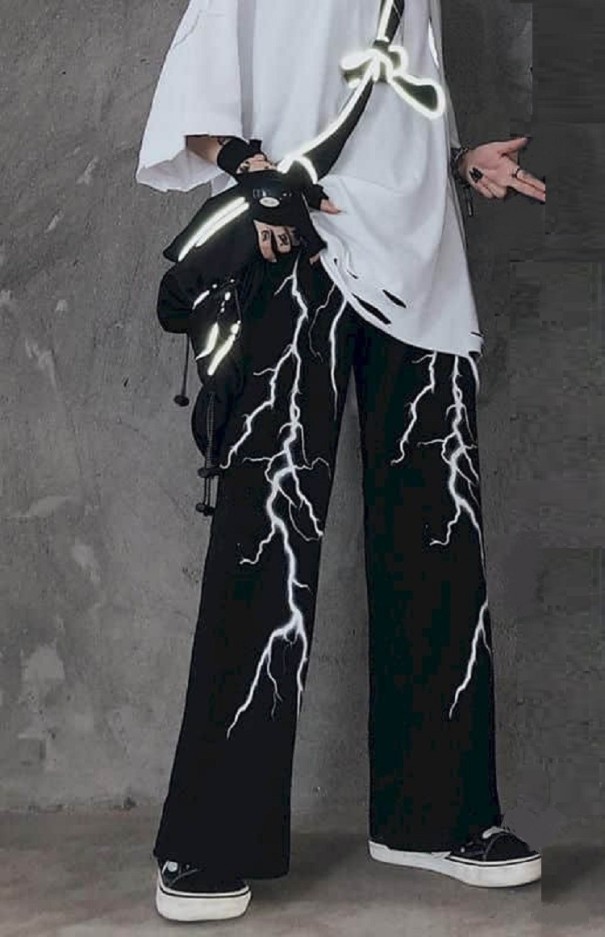Pantaloni de trening cu fulgere XS