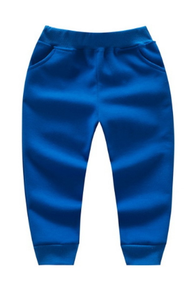 Pantaloni de trening din bumbac pentru băieți J904 albastru 4