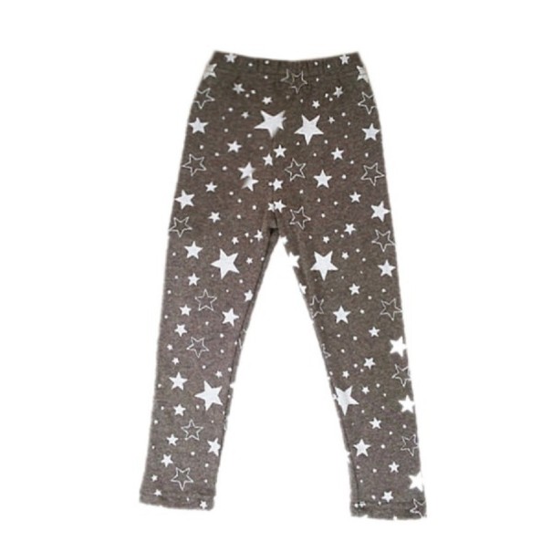 Pantaloni de trening fetita cu stelute J2899 maro 3