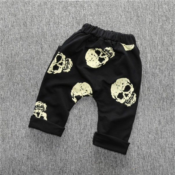 Pantaloni de trening pentru băieți cu imprimeu de craniu - Negru 3