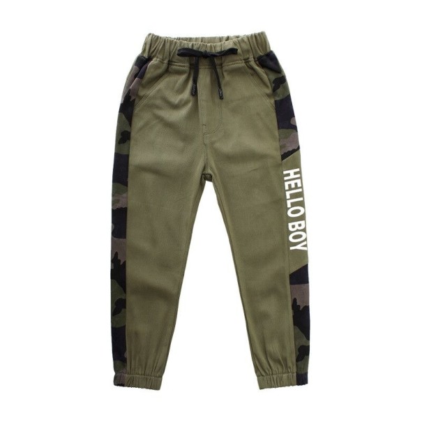 Pantaloni de trening pentru băieți L2270 verde armată 8