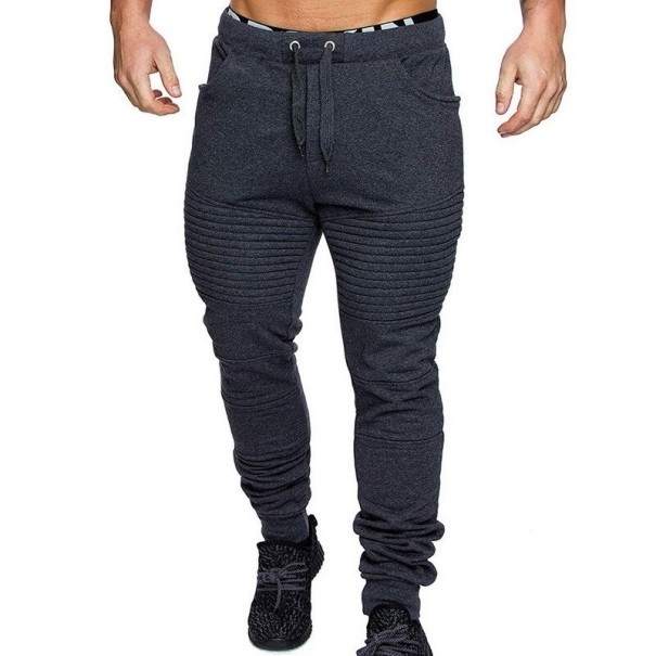 Pantaloni de trening pentru bărbați F1595 gri inchis L
