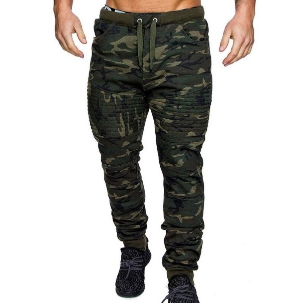 Pantaloni de trening pentru bărbați F1595 verde armată S