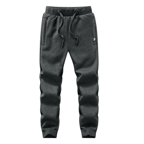 Pantaloni de trening pentru bărbați uni cu șnur și buzunare din bumbac spandex Confortabili și flexibili pentru timp liber și activități sportive gri 3XL
