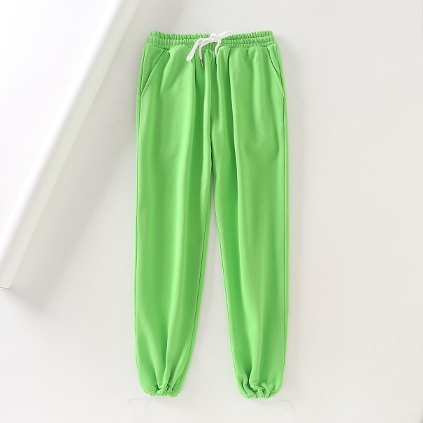 Pantaloni de trening pentru femei verde XS