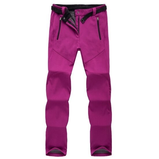 Pantaloni din fleece pentru femei violet deschis XXL