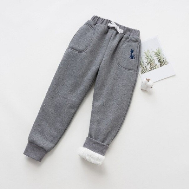 Pantaloni fete T2435 gri 10