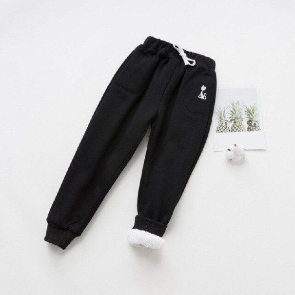 Pantaloni fete T2435 negru 8