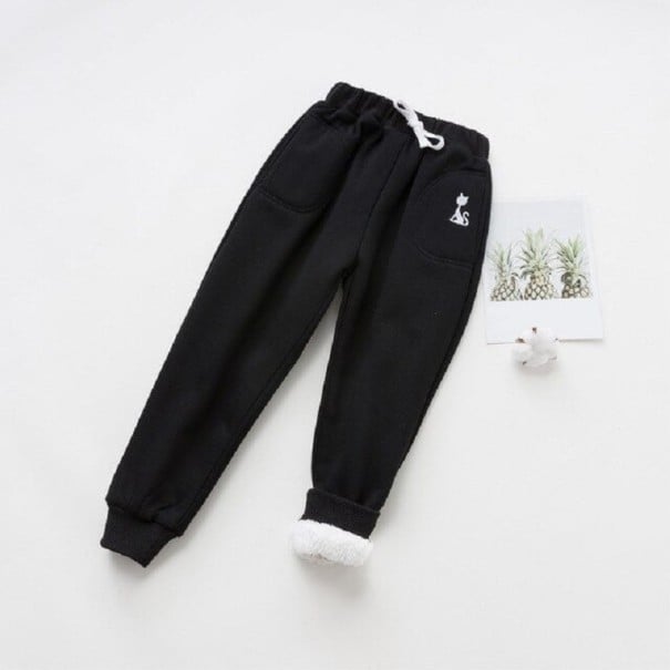 Pantaloni fete T2435 negru 6