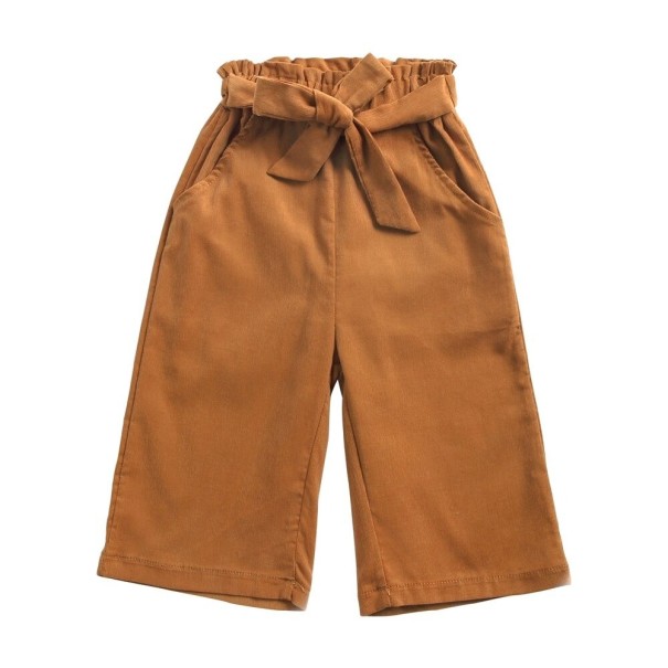 Pantaloni fete T2443 maro 4