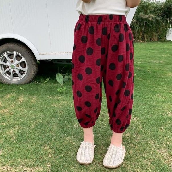 Pantaloni fete T2453 roșu 4