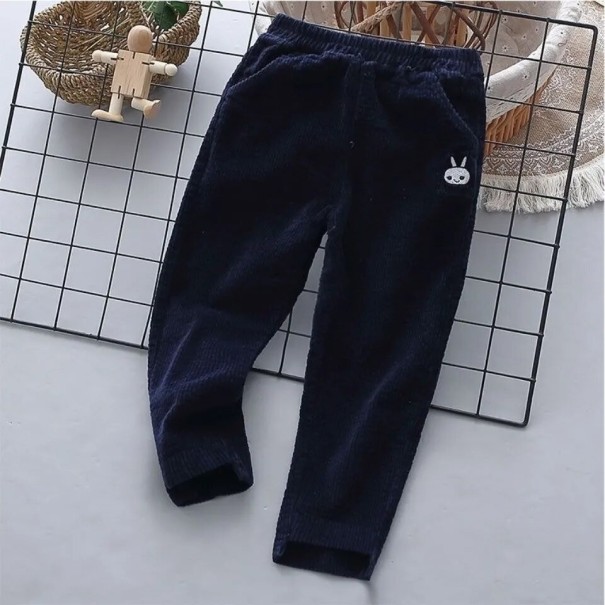 Pantaloni fete T2461 albastru inchis 8