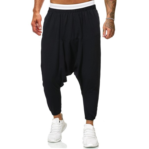 Pantaloni harem da uomo F1396 nero XS