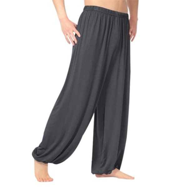 Pantaloni harem pentru bărbați F1338 gri inchis S