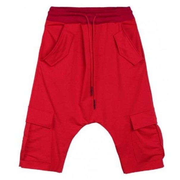 Pantaloni harem pentru bărbați F1615 roșu M