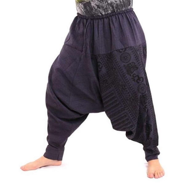 Pantaloni harem pentru bărbați F1633 violet închis XXL