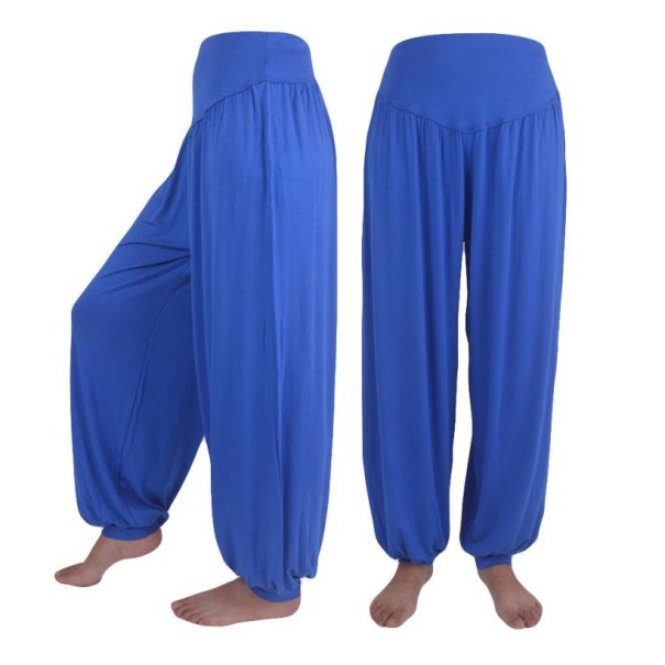 Pantaloni harem pentru femei D7 albastru S