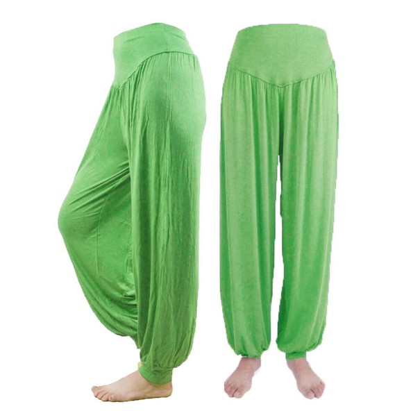 Pantaloni harem pentru femei D7 verde L