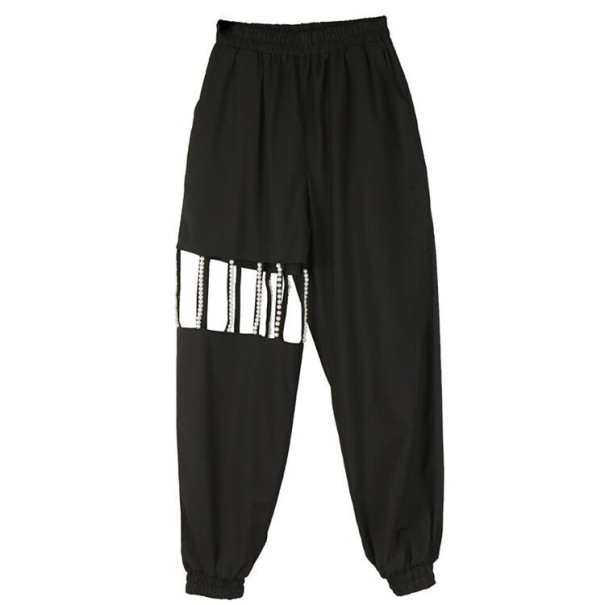 Pantaloni jogger da donna con perle M