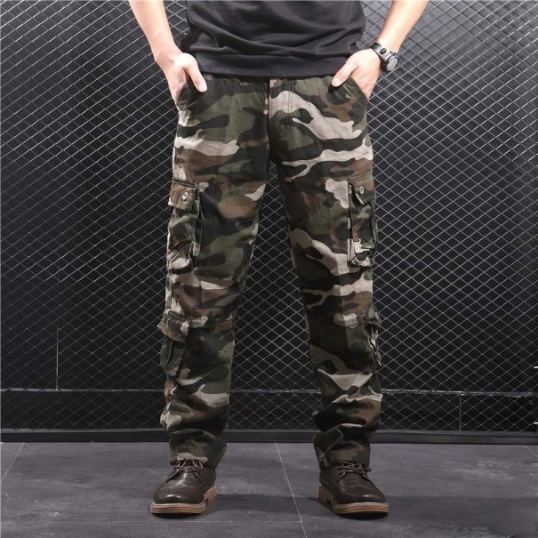 Pantaloni mimetici da uomo F1414 verde militare 42