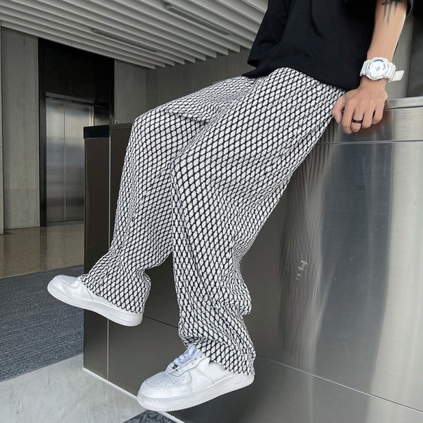 Pantaloni pentru bărbați cu model F1699 alb XS
